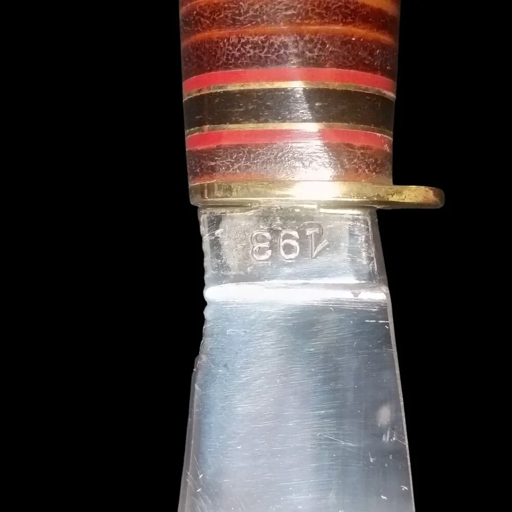 Vintage Boker Knife #193 With Original Sheeth Solingen Germany Hunting Skinning